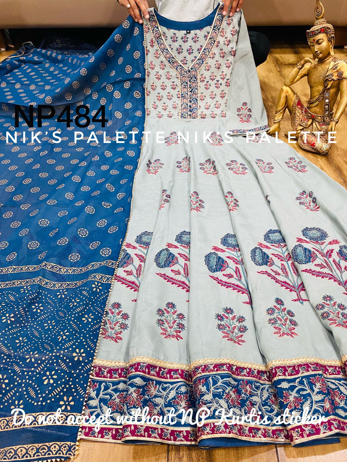 Buy Silk Printed Anarkali Suit In Azure Blue Colour Online - LSTV04825 |  Andaaz Fashion